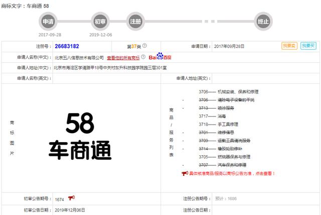 好難！58同城申請(qǐng)“車商通”商標(biāo)被駁回，原因竟是…